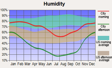 Carlin, Nevada humidity