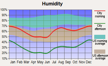 Pueblo of Sandia Village, New Mexico humidity
