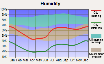Mescalero, New Mexico humidity