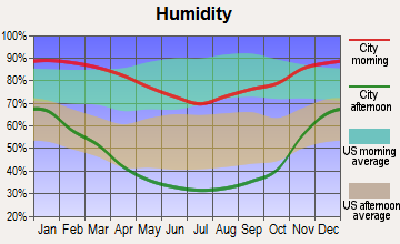 Del Monte Forest, California humidity