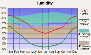 Earlimart, California humidity