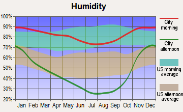 Ferndale, California humidity