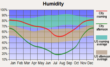 Diamond, Oregon humidity