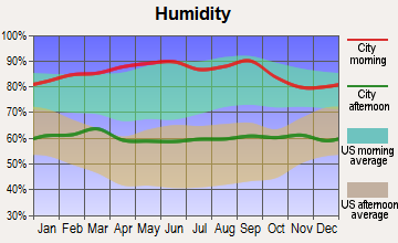 Morro Bay, California humidity