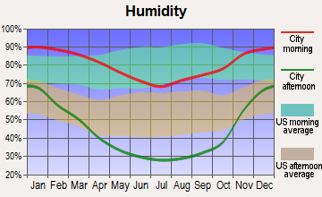 Pajaro, California humidity