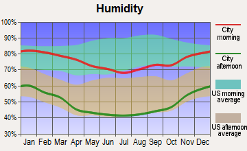 Pine Mountain Club, California humidity