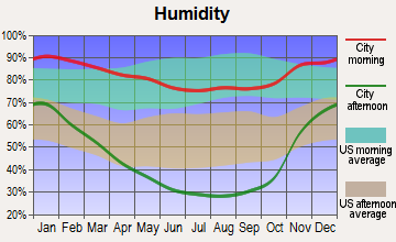 San Bruno, California humidity