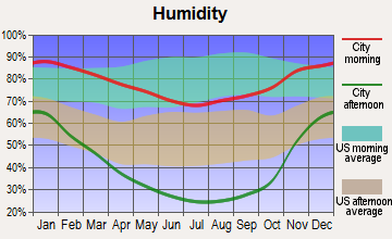 Soulsbyville, California humidity