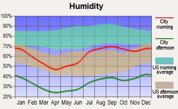 Van Horn Rural, Texas humidity