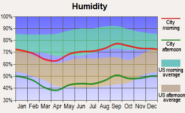 Wink, Texas humidity