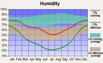 Spring City, Utah humidity
