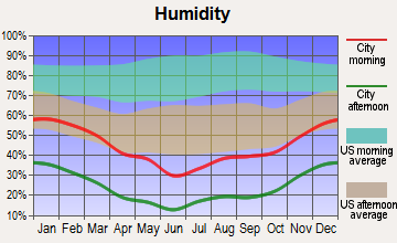 Ivins, Utah humidity