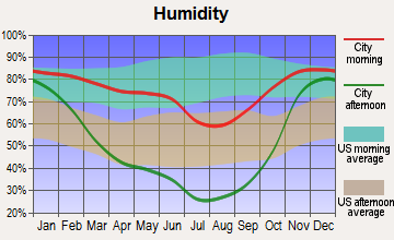 Asotin, Washington humidity
