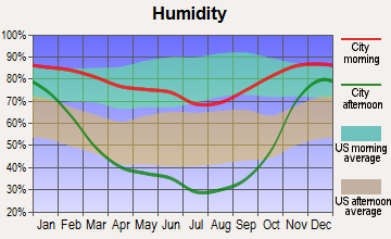 Brewster, Washington humidity