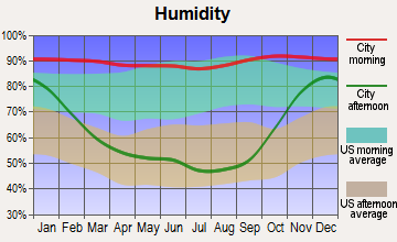 Fall City, Washington humidity