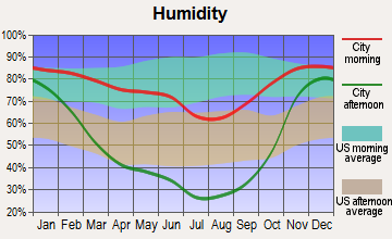 Lind, Washington humidity