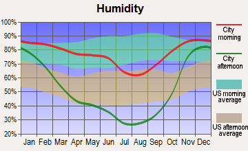 Pullman, Washington humidity