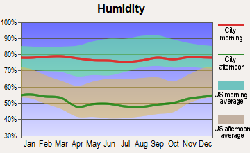 Newhall, California humidity