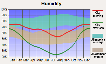 Diamondville, Wyoming humidity