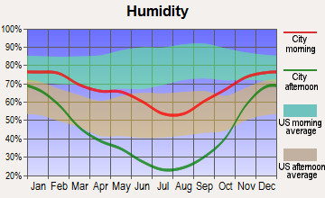 Mountain View, Wyoming humidity
