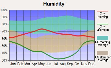 Saratoga, Wyoming humidity