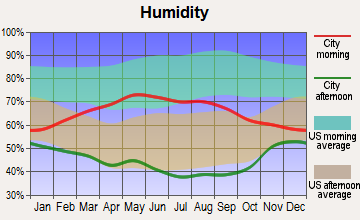 Burns, Wyoming humidity