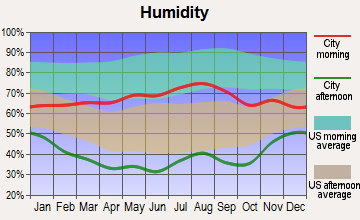 Victor, Colorado humidity