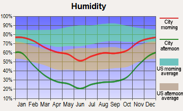 Dove Creek, Colorado humidity