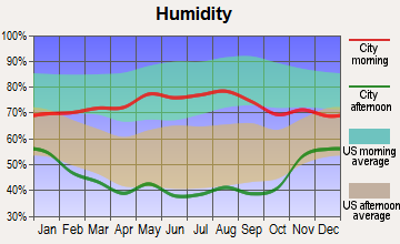 South Divide, Colorado humidity