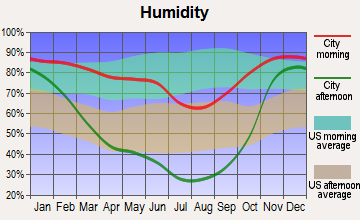 Hayden, Idaho humidity