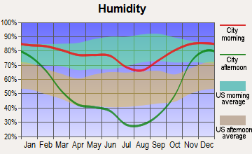 Kamiah, Idaho humidity