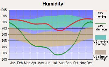 Kooskia, Idaho humidity