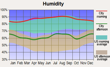 Tanner-Williams, Alabama humidity