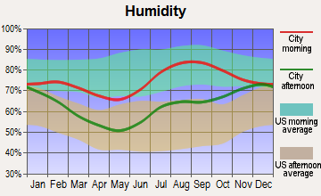 Nikiski, Alaska humidity