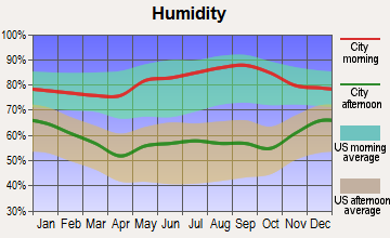 Charlestown, Indiana humidity