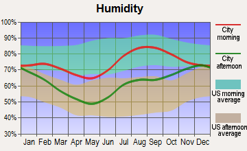 Petersville, Alaska humidity