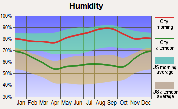 Versailles, Indiana humidity