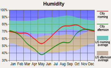 Beaver, Alaska humidity
