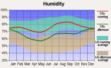 Clam Gulch, Alaska humidity