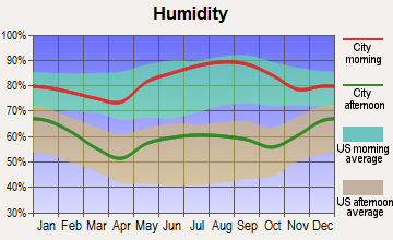 Stanton, Kentucky humidity