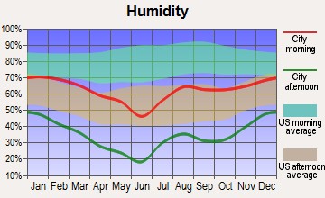 Page, Arizona humidity