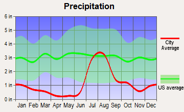 St. David, Arizona average precipitation