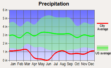 Surprise, Arizona average precipitation