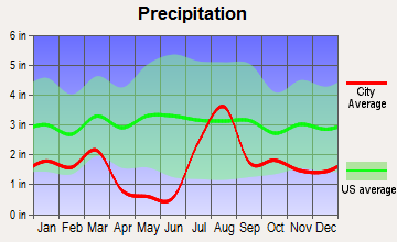 Whiteriver, Arizona average precipitation