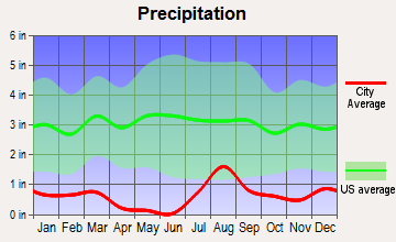 Ajo, Arizona average precipitation