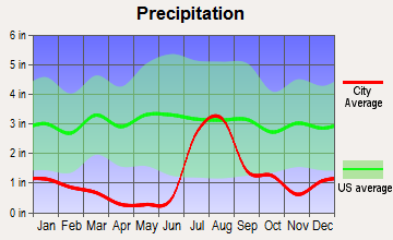 Benson, Arizona average precipitation