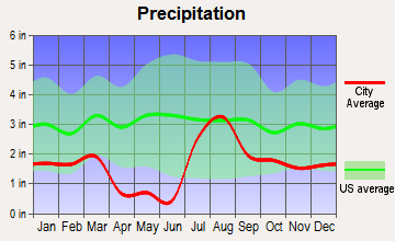 Cibecue, Arizona average precipitation