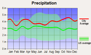 Mendon, Massachusetts average precipitation