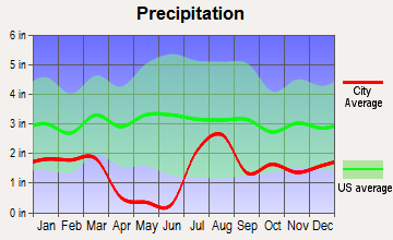 Globe, Arizona average precipitation
