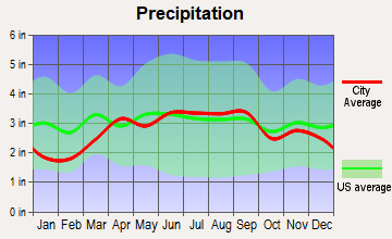 Center Line, Michigan average precipitation